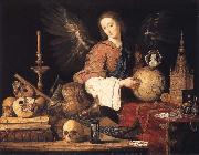 PEREDA, Antonio de Allegory of vanity Spain oil painting artist